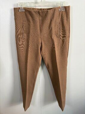 Chico's Khaki Ankle Ponte Knit Pants | 00